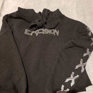 Excision Cropped Hoodie